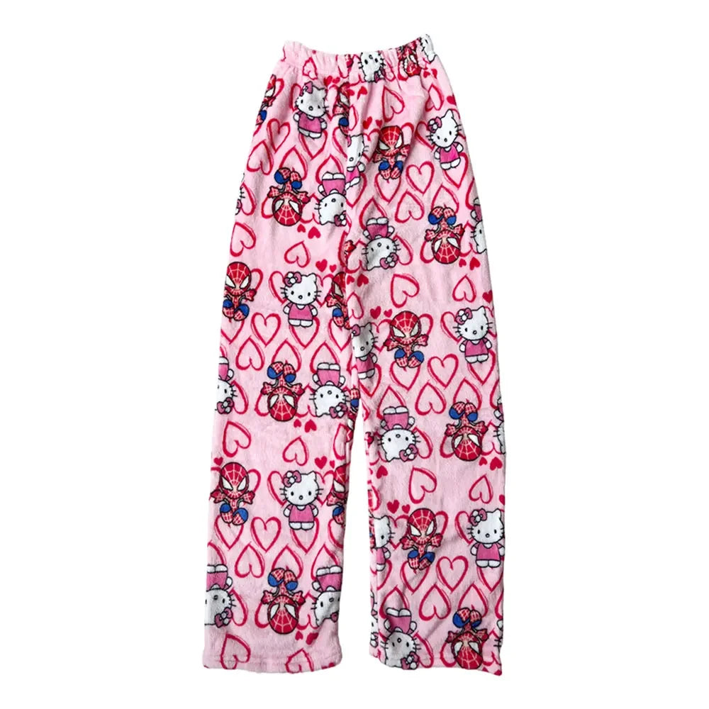 Hello Kitty And Spider Man Pajamas Pants